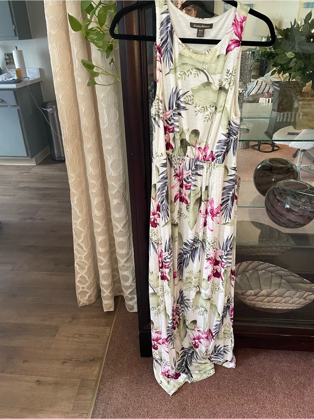 Tommy Bahama Floral Maxi Dress in Pink, Green, Ivory